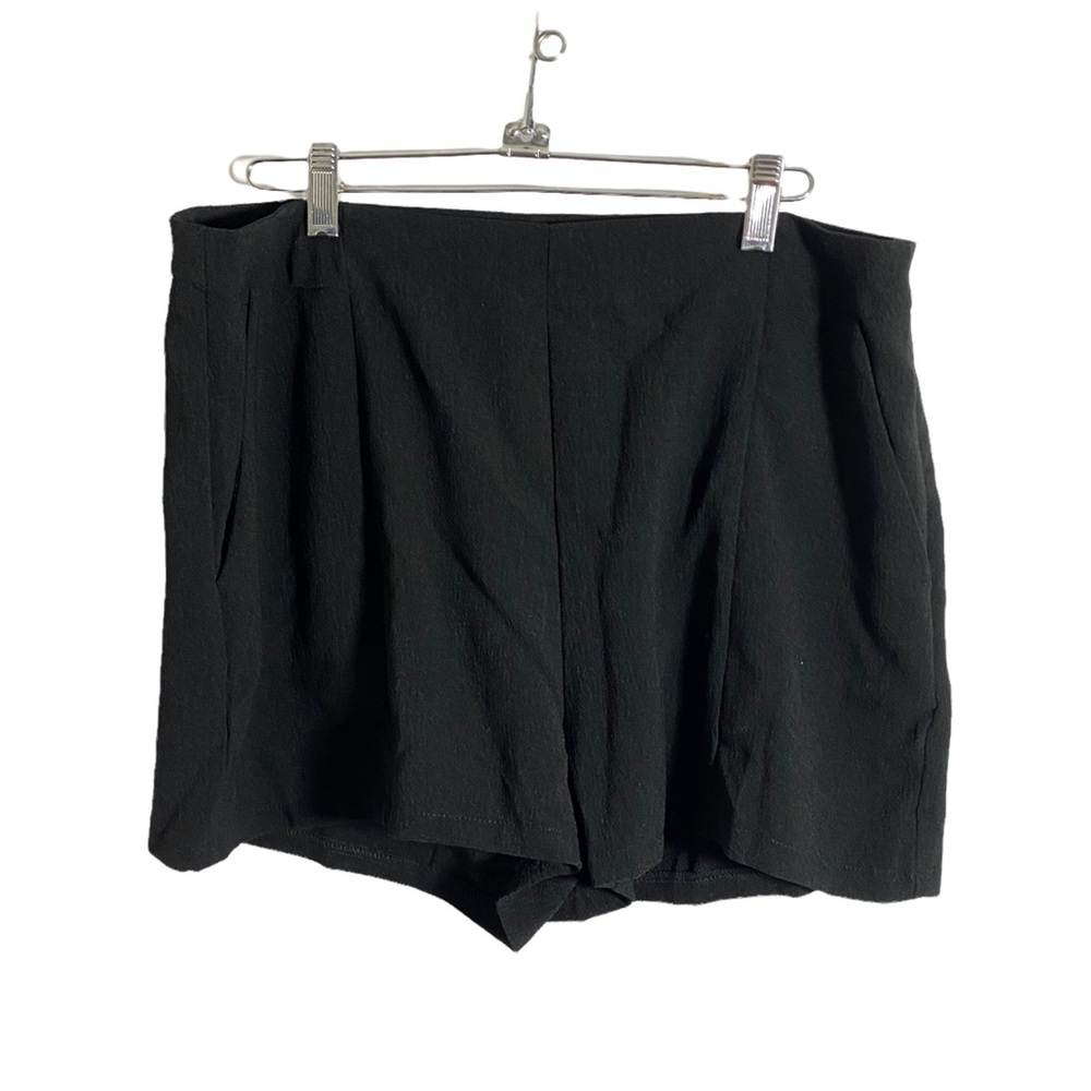 Jeuvre NWT  Womens Sz XXL Black Shorts Side Zip Pockets High Rise